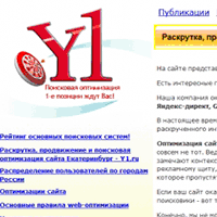 y1.ru / Раскрутка, продвижение и поисковая оптимизация сайта Екатеринбург